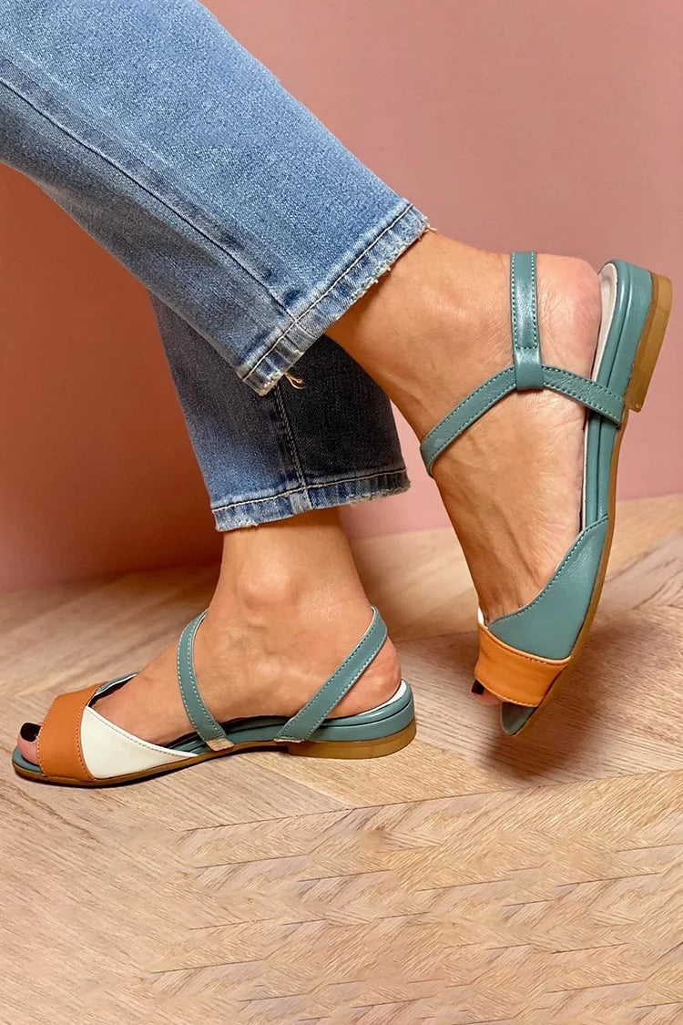 GINEVRA | Elegant Tricolour Open-Toe Sandals for a Sophisticated Look
