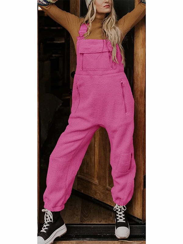 Newport Reserve I Women's Fleece Thermal Overalls With Zippered Pockets