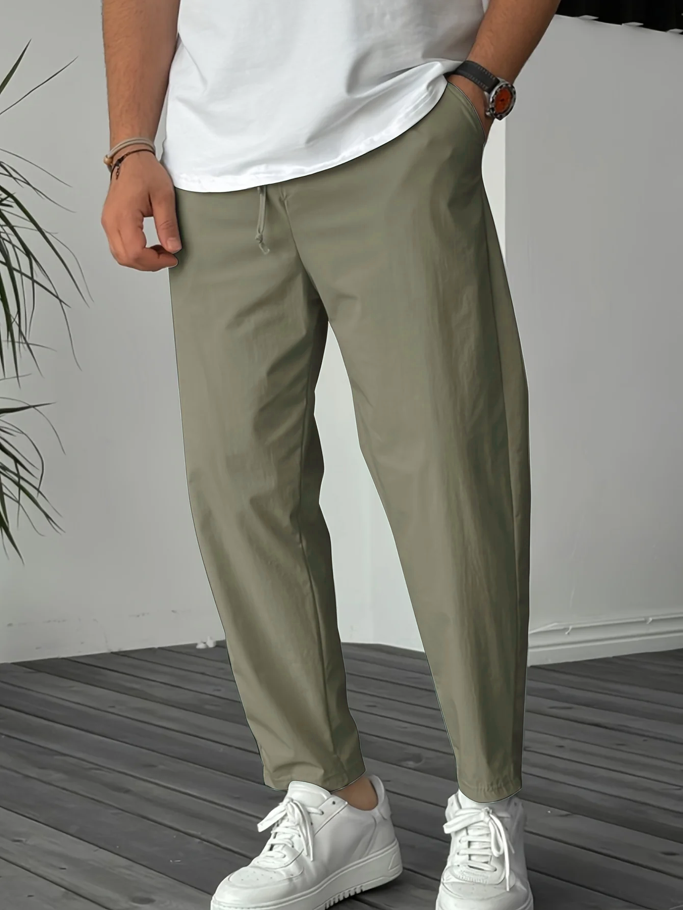 Pantaloni affusolati essenziali con coulisse uomo | Eclair