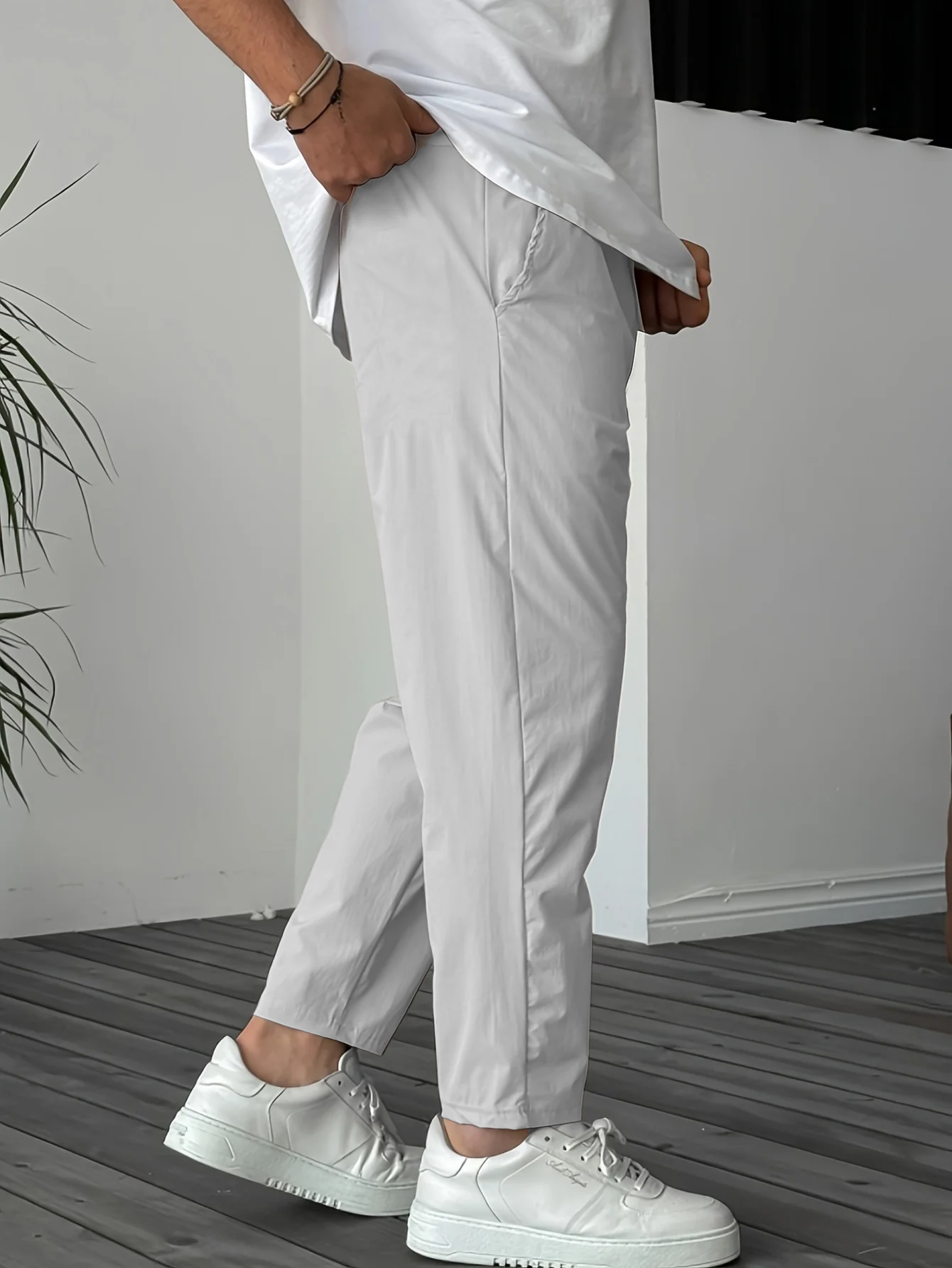 Pantaloni affusolati essenziali con coulisse uomo | Eclair