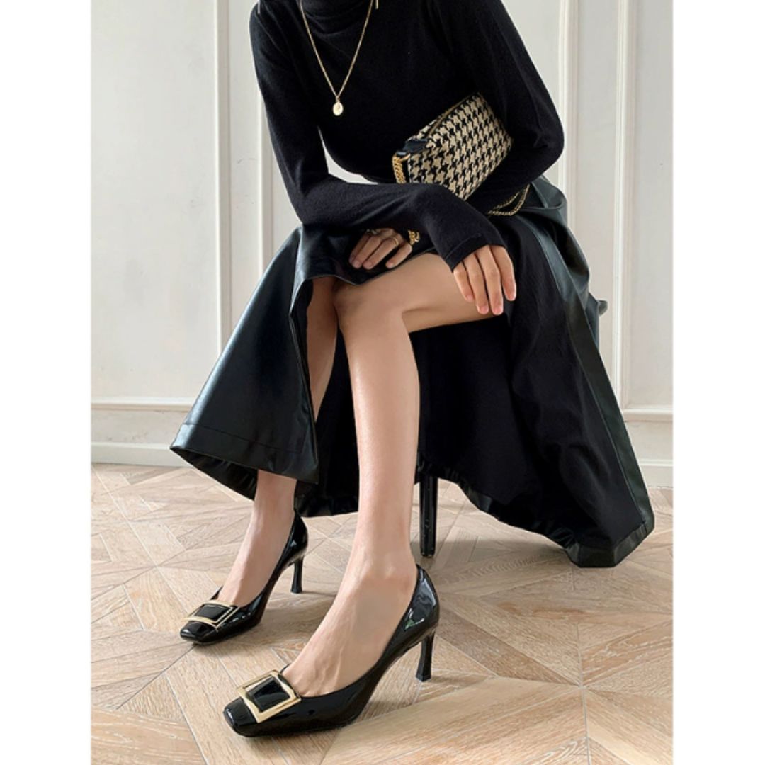 Teona™ | Elegant sandals with square toes and medium heels for a refined style