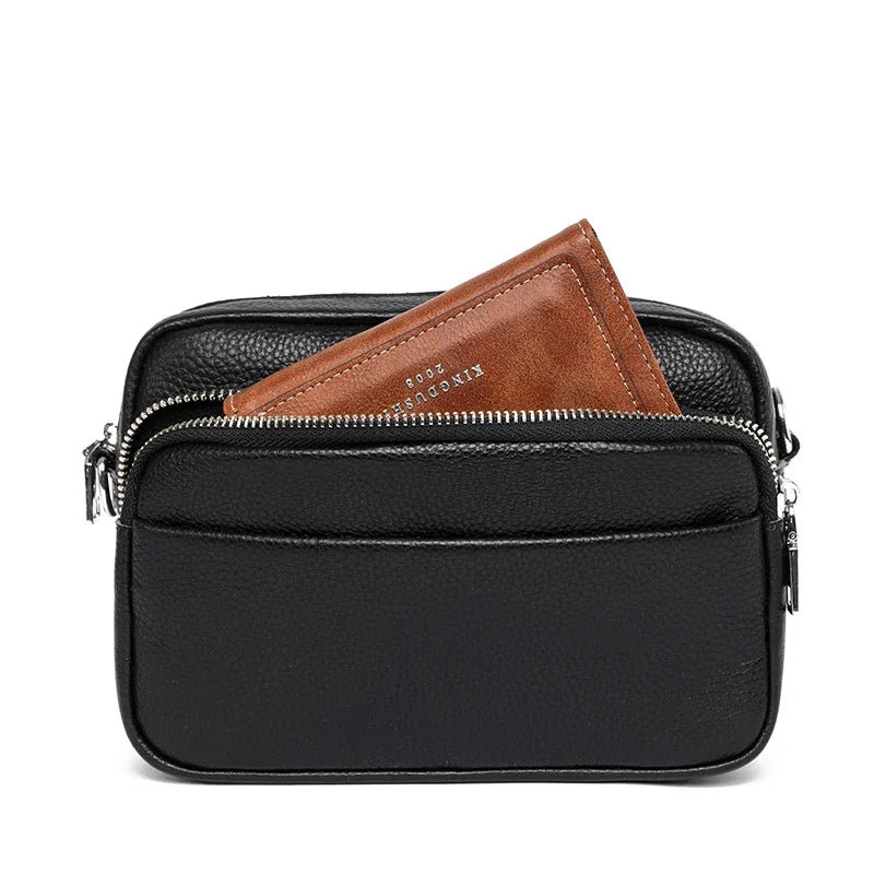 Talia Premium Leather Shoulder Bag: Elegant, Practical, Organised with Adjustable Strap
