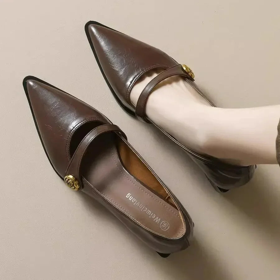 Retro Soft Leather Mary Janes