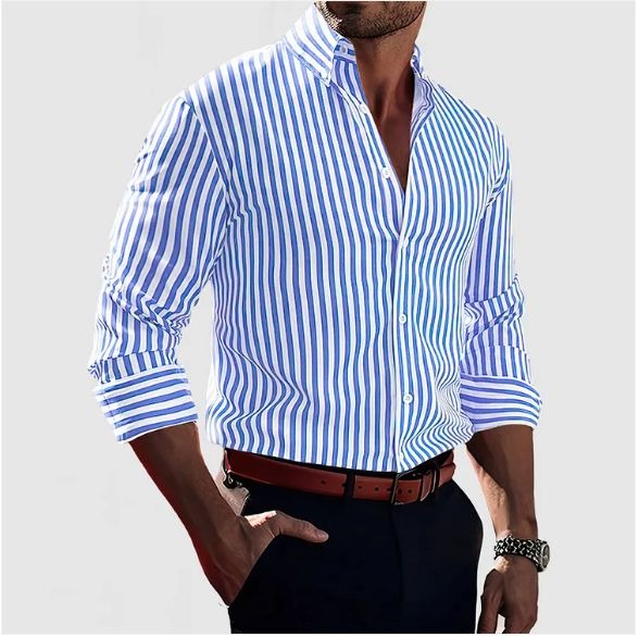 Theodor™ | Breathable Striped Shirt for a Relaxed Smart Look