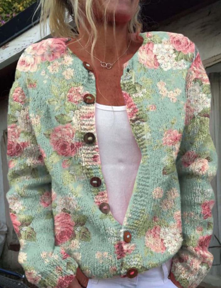 Sanne Elegant Floral Print Lightweight Vest for Sunny Spring Days