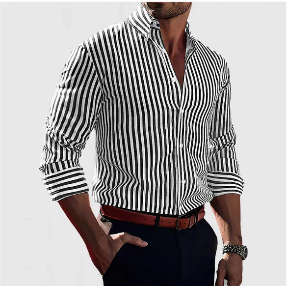 Theodor™ | Breathable Striped Shirt for a Relaxed Smart Look