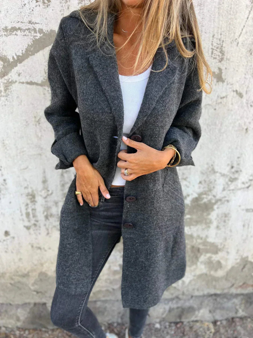 Isabella Trendy Women's Wool-Blend Coat Elegant Warmth Versatile