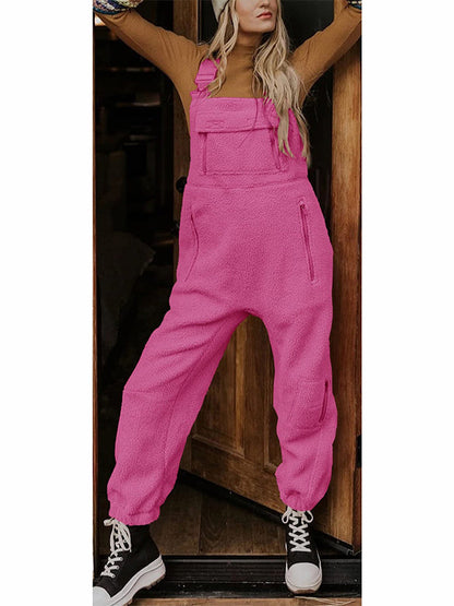 Newport Reserve I Women's Fleece Thermal Overalls With Zippered Pockets