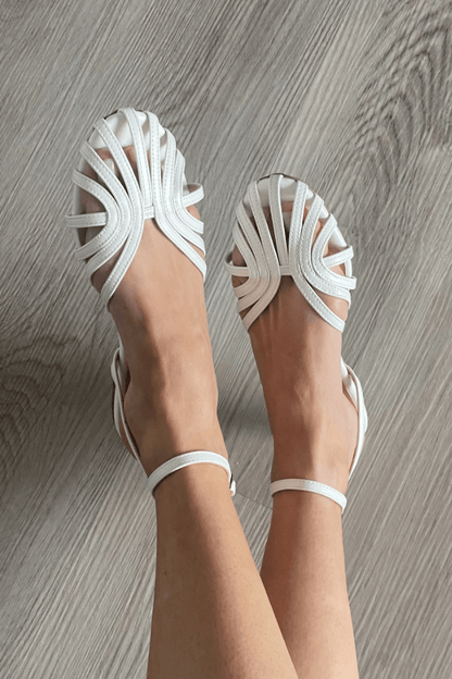 GINEVRA | Elegant Ballerina with Interwoven Detail for a Refined Look