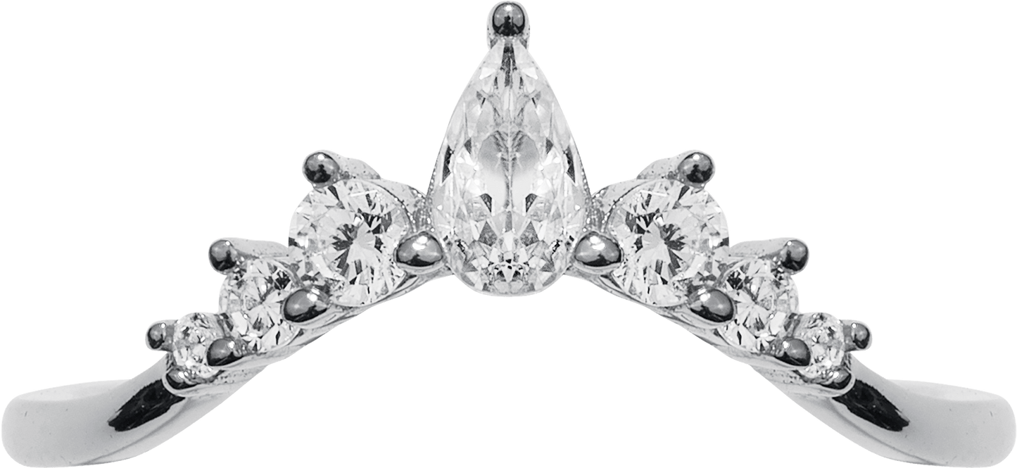 Pear wishbone | Stacking Ring