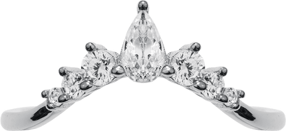 Pear wishbone | Stacking Ring
