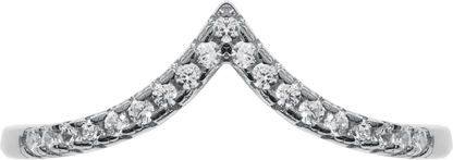Pavé Wishbone V | Stacking Ring