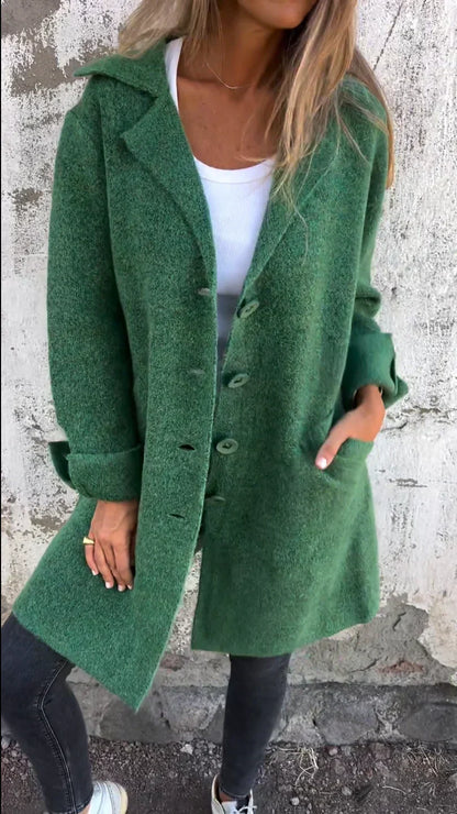 Isabella Trendy Women's Wool-Blend Coat Elegant Warmth Versatile