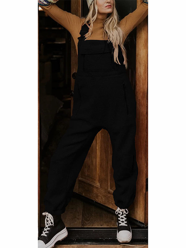 Newport Reserve I Women's Fleece Thermal Overalls With Zippered Pockets
