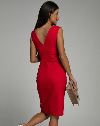 Francesca™ | V-Neck Dress with Split