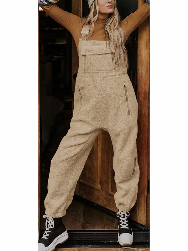 Newport Reserve I Women's Fleece Thermal Overalls With Zippered Pockets