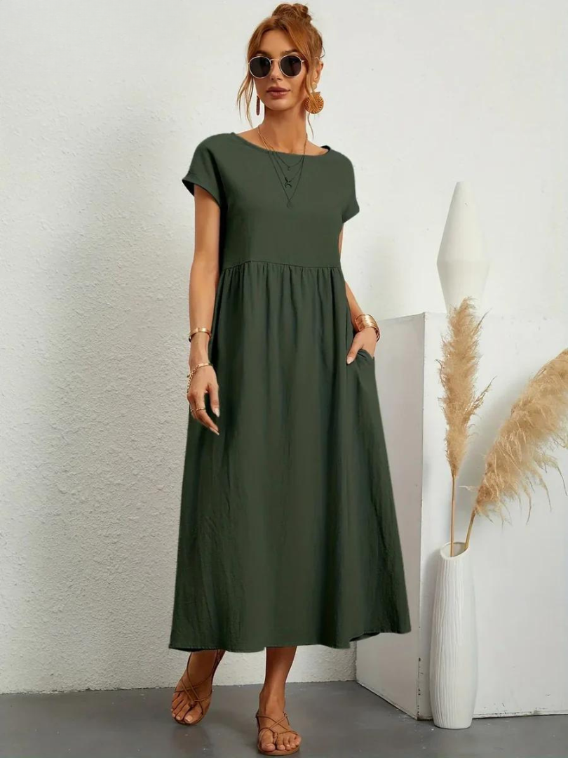 Giulia™ | Elegant Essential Dress in Cotton and Linen