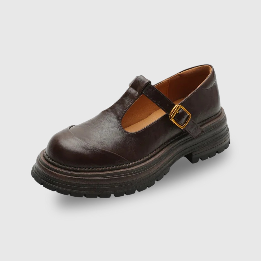 Hand Stitch Casual T-bar Shoes