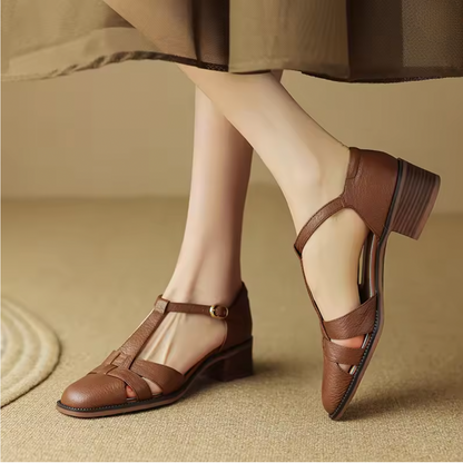 Narrow Band T-strap Flats