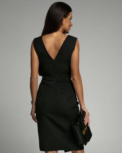 Francesca™ | V-Neck Dress with Split