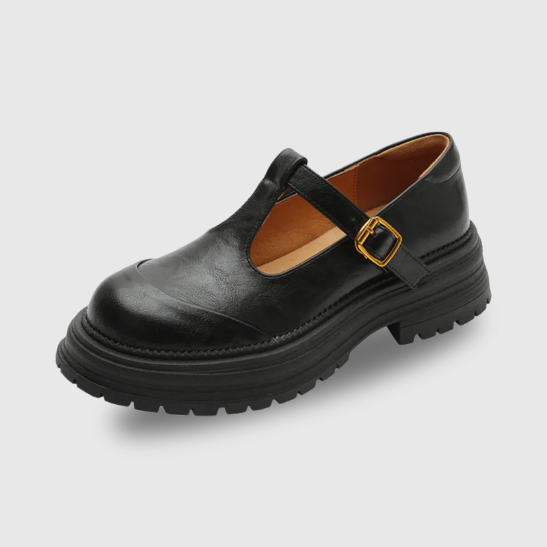 Hand Stitch Casual T-bar Shoes