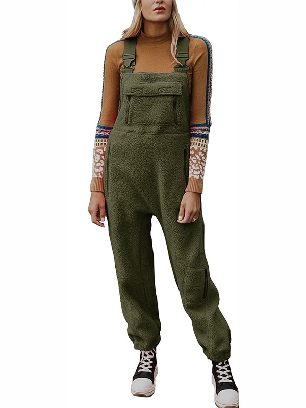 Newport Reserve I Women's Fleece Thermal Overalls With Zippered Pockets