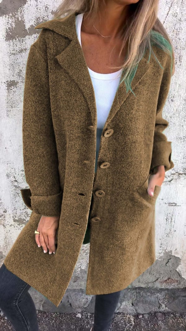 Isabella Trendy Women's Wool-Blend Coat Elegant Warmth Versatile
