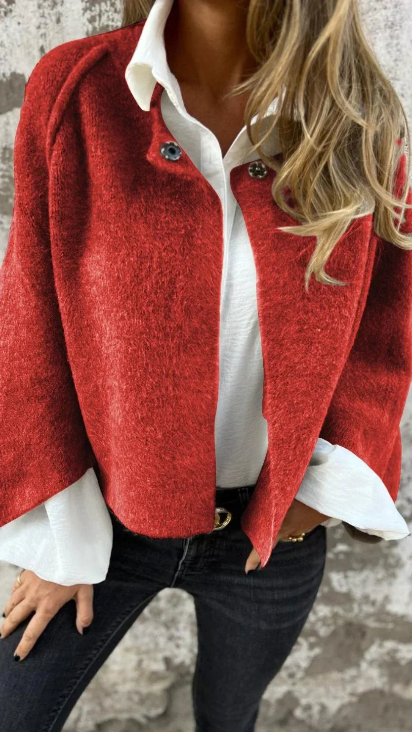 Amelia Timeless Cotton Blend Round Neck Women's Coat