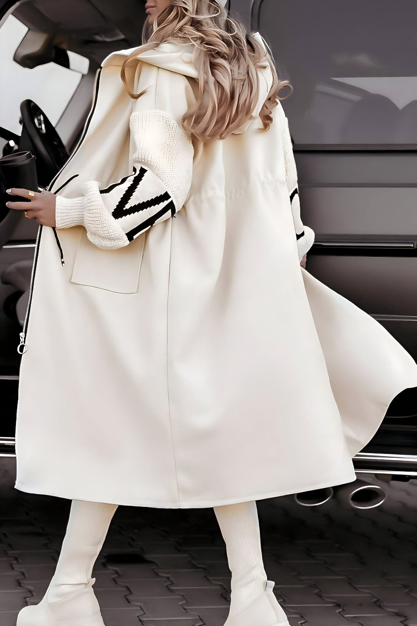 Rosana Elegant Hooded Coatigan – Soft Fabric, Adjustable Hood, Multiple Colours