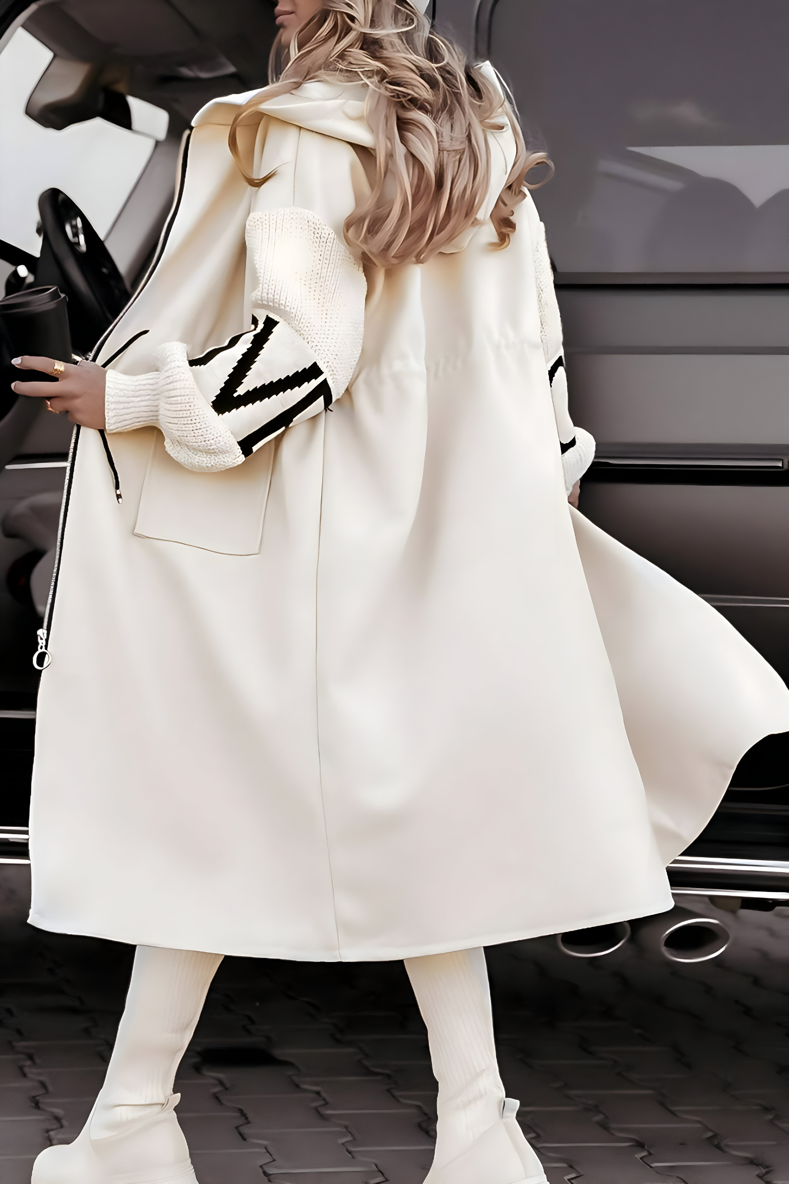 Rosana Elegant Hooded Coatigan – Soft Fabric, Adjustable Hood, Multiple Colours