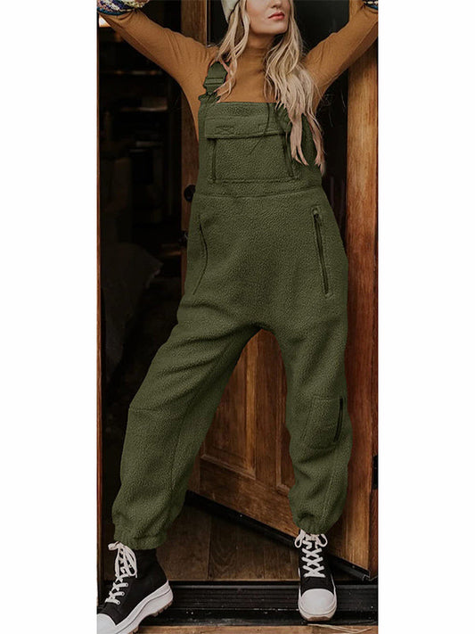 Newport Reserve I Women's Fleece Thermal Overalls With Zippered Pockets