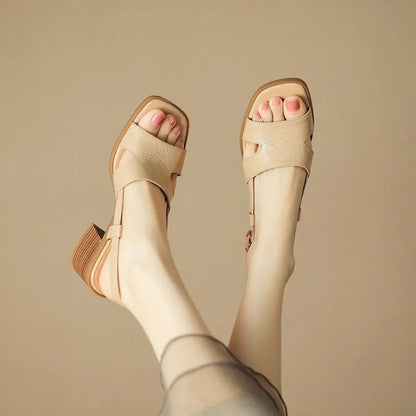 Summer Retro Squared Sandals