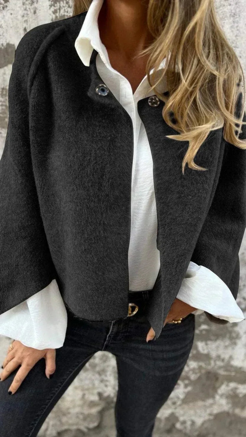 Amelia Timeless Cotton Blend Round Neck Women's Coat