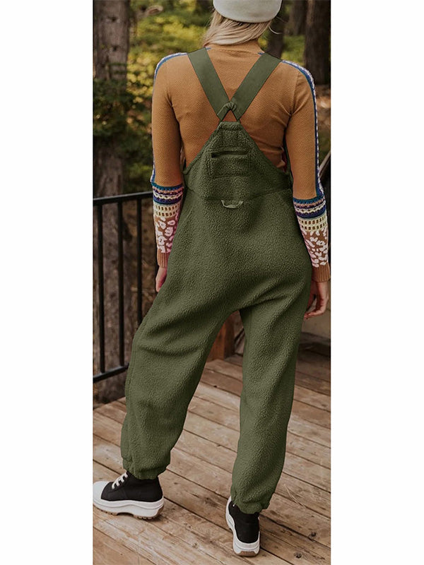 Newport Reserve I Women's Fleece Thermal Overalls With Zippered Pockets