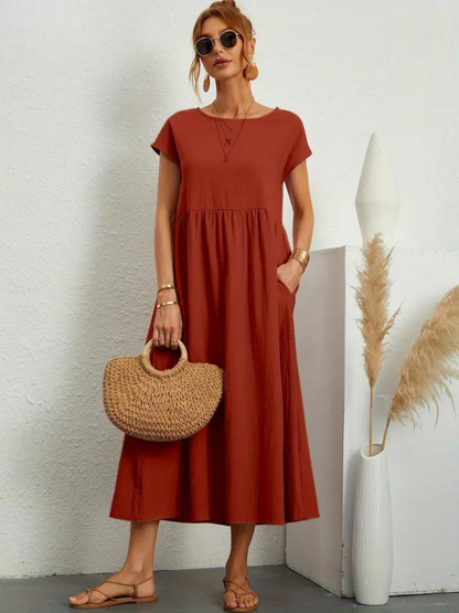 Giulia™ | Elegant Essential Dress in Cotton and Linen