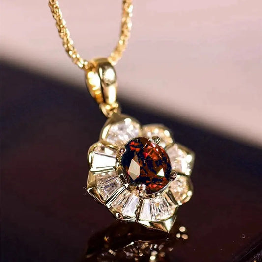 Kavella Solcrimson Necklace | Gold 18k