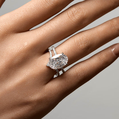 Pavé Wishbone V | Stacking Ring