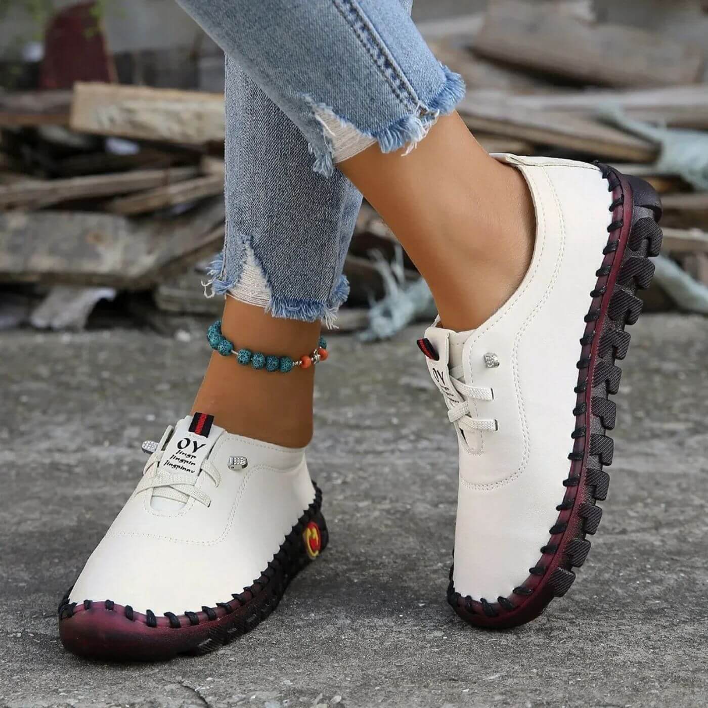 Women's Leather Lace-Up Orthopedic Shoes