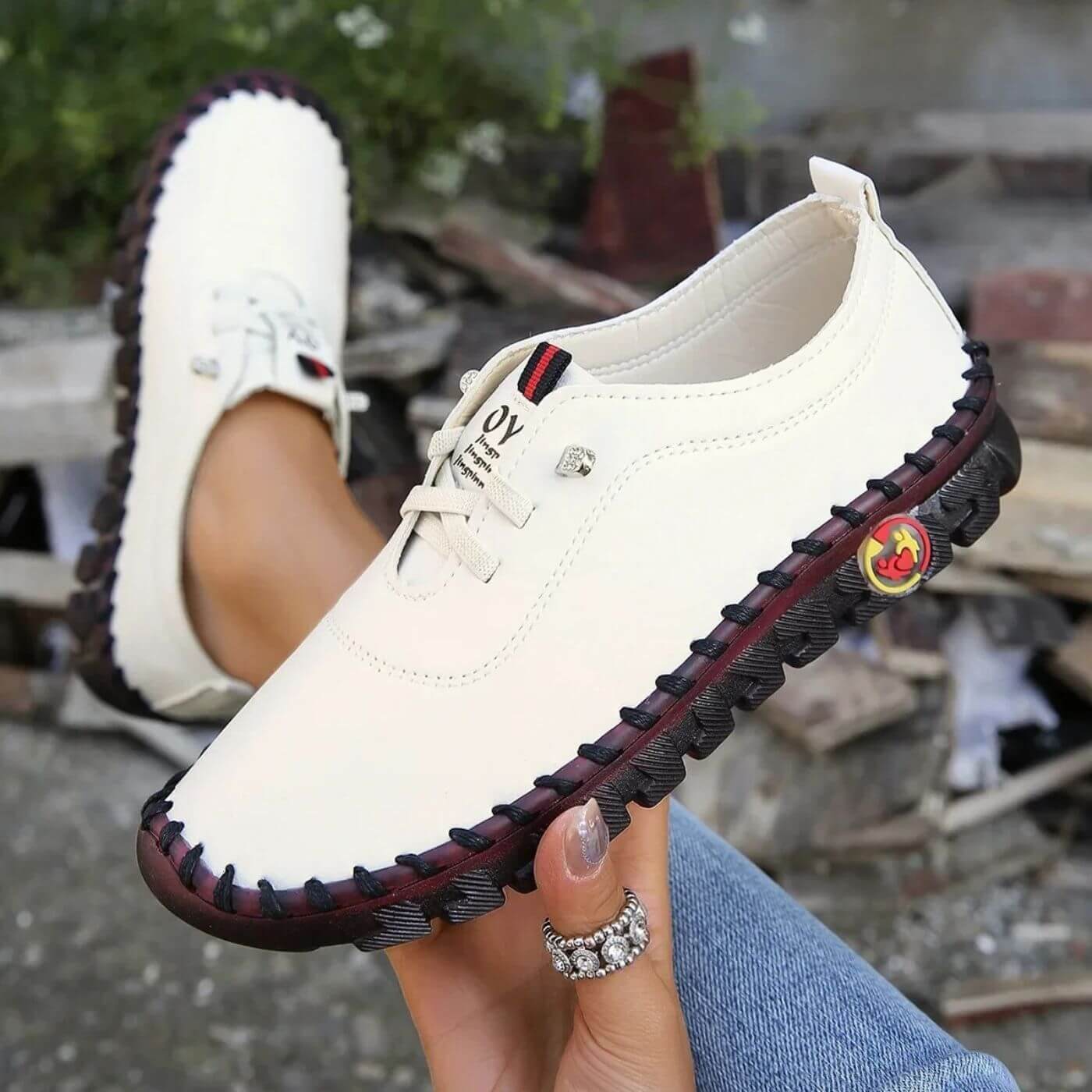Women's Leather Lace-Up Orthopedic Shoes