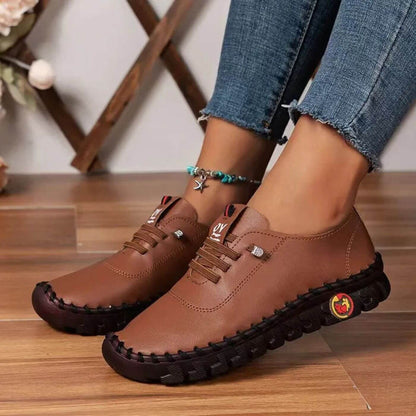 Women's Leather Lace-Up Orthopedic Shoes