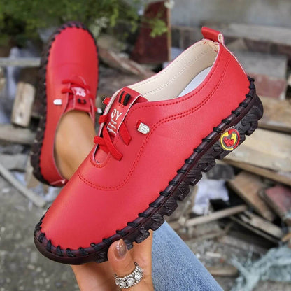 Women's Leather Lace-Up Orthopedic Shoes