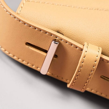 Genuine Leather Oversized Bucket Bag – Crossbody & Shoulder Style