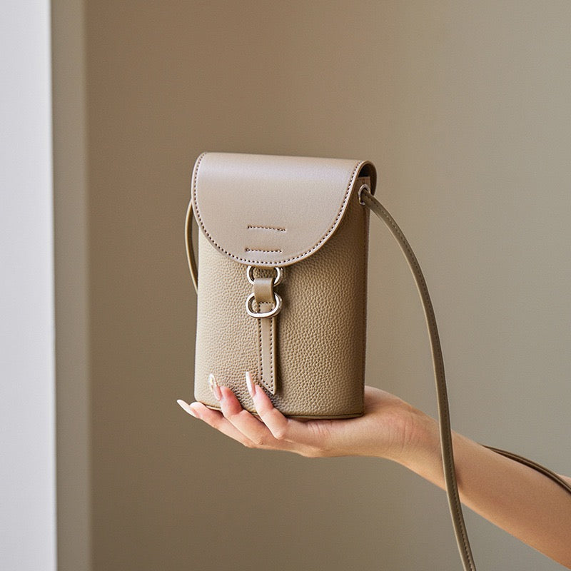 Luxury Genuine Leather Mini Crossbody Phone Bag – Compact Elegance