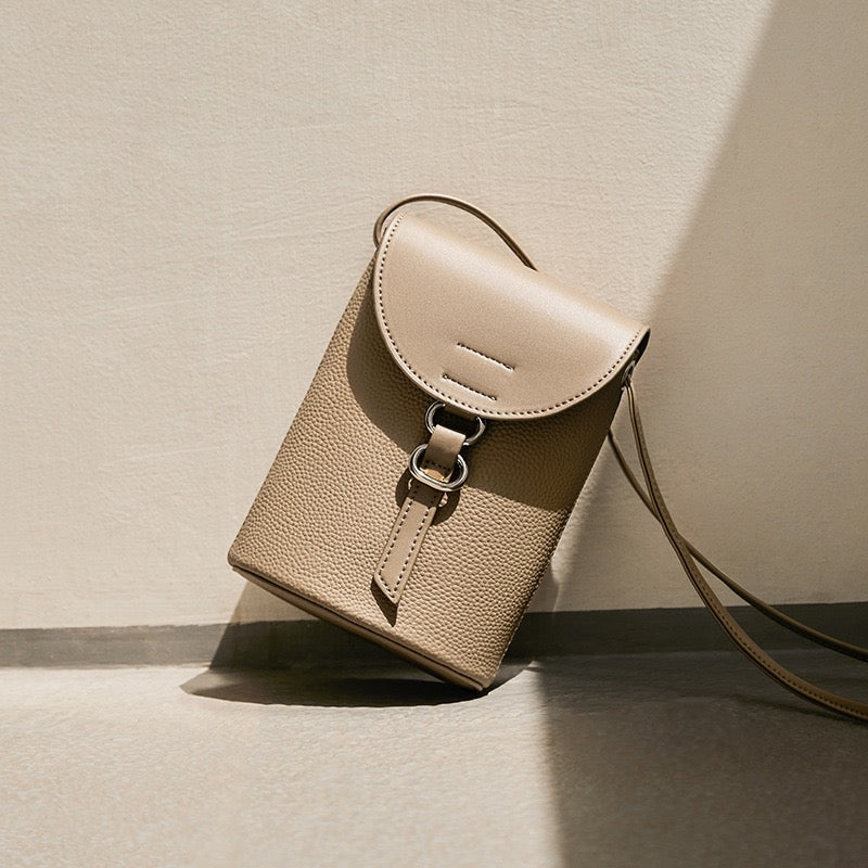 Luxury Genuine Leather Mini Crossbody Phone Bag – Compact Elegance