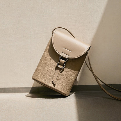 Luxury Genuine Leather Mini Crossbody Phone Bag – Compact Elegance