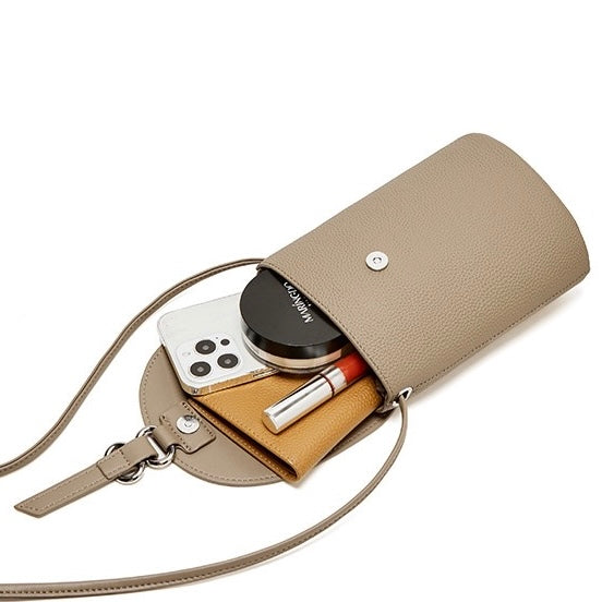 Luxury Genuine Leather Mini Crossbody Phone Bag – Compact Elegance