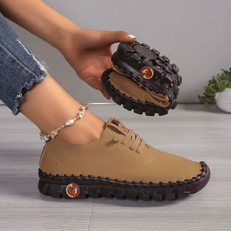 Women's Leather Lace-Up Orthopedic Shoes