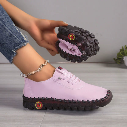 Women's Leather Lace-Up Orthopedic Shoes
