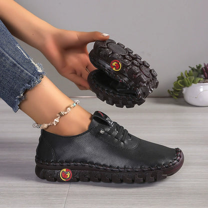 Women's Leather Lace-Up Orthopedic Shoes