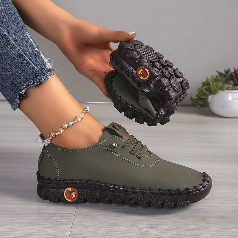 Women's Leather Lace-Up Orthopedic Shoes